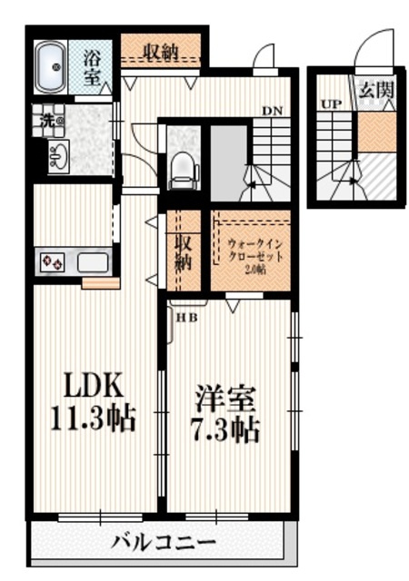 アコーラ国立の間取り|★角部屋２面採光の明るいお部屋★　★お子様可★