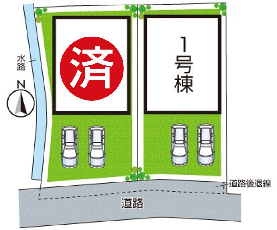 堺市東区高松　第4期　新築一戸建ての区画図|全2区画