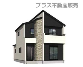 【外観】 | 福岡市南区老司3丁目6期　2号棟（全2棟）【仲介手数料無料・0円】 | 完成イメージの外観パースです。