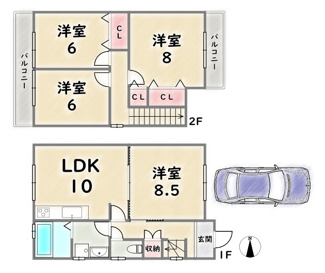 【間取り】 | 右京区嵯峨野六反田町