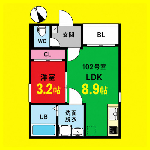 REGALEST上飯田　名古屋市賃貸　仲介手数料無料の間取り