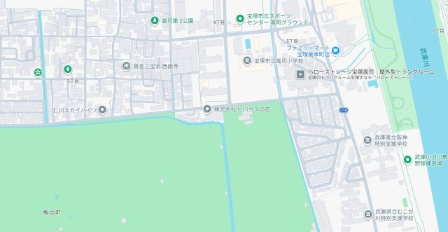 宝塚市高司　新築一戸建ての地図