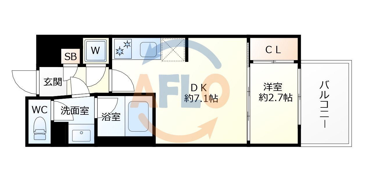 シーズンフラッツ中崎の間取り|シーズンフラッツ中崎　間取り