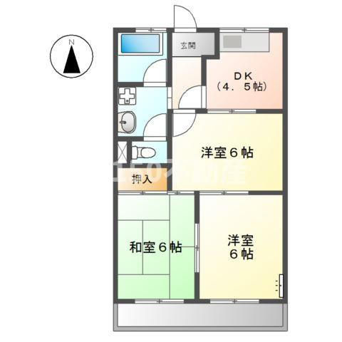 アーバンヒルズＴ２の間取り