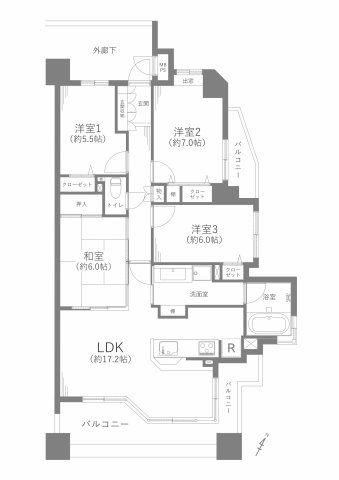 ライオンズガーデン新安城の間取り