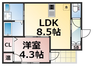 【間取り】 | F asecia assist　仲介手数料無料