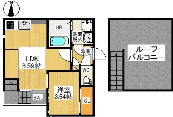 ＧＲＡＮＤＴＩＣ　越谷レイクタウンの間取り