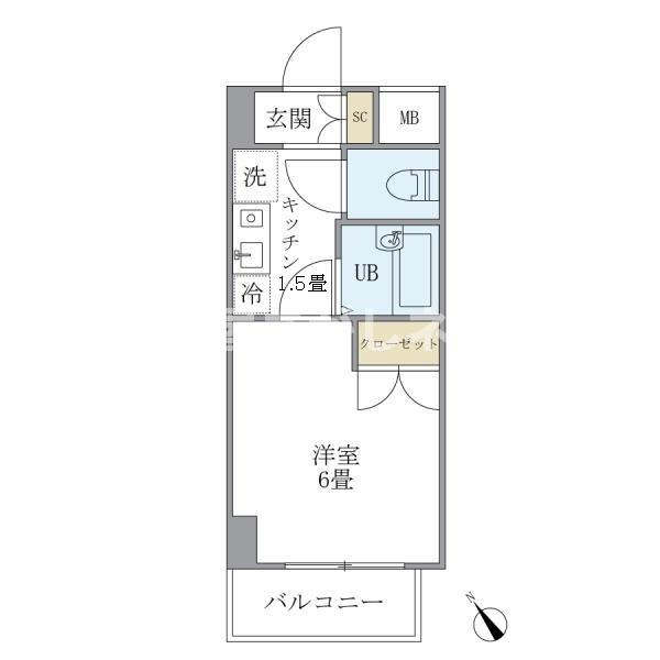 ＫＤＸレジデンス横浜関内【おとり物件なし】#学生・社会人にオススメ！初期費用分割払いOK！の間取り