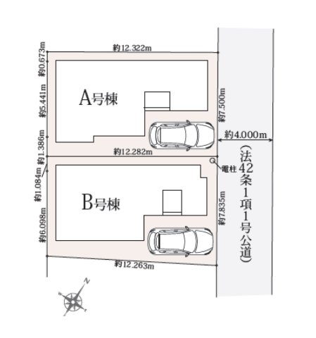 ふじみ野市上福岡４丁目の新築一戸建の区画図|商業施設や公園・郵便局など生活施設も周辺に充実！
住環境良好です♪