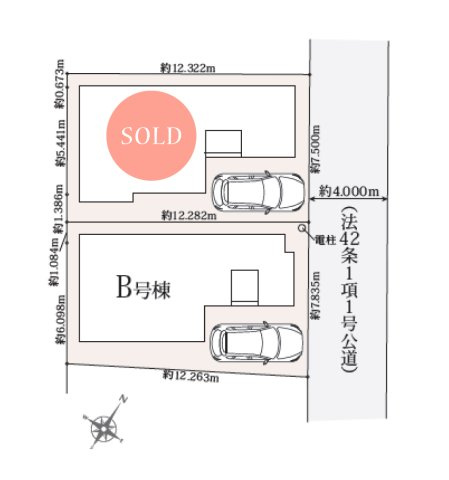 ふじみ野市上福岡４丁目の新築一戸建の区画図|商業施設や公園・郵便局など生活施設も周辺に充実！
住環境良好です♪
