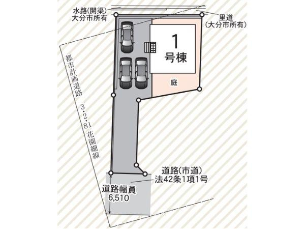 津守第2-1号棟の区画図|全体区画図です。図面と現況が異なる場合は現況を優先させていただきます。
