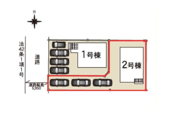 三佐第10-2号棟の区画図|全体区画図です。図面と現況が異なる場合は現況を優先させていただきます。