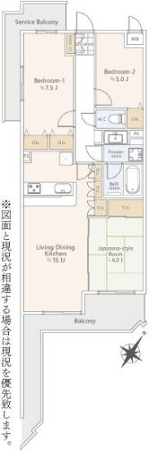 【間取り】 | グランコピエ鎌倉由比が浜