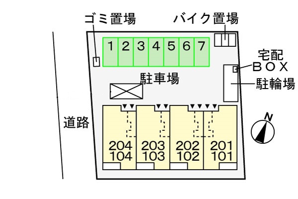 ティモアナⅠⅠの駐車場