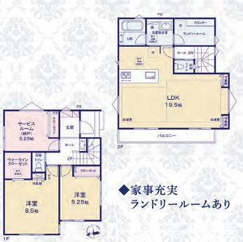 茅ヶ崎市東海岸南6丁目　新築戸建　全３棟の間取り|南向き　２SLDK