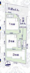 茅ヶ崎市東海岸南6丁目　新築戸建　全３棟の区画図|対象１号棟
