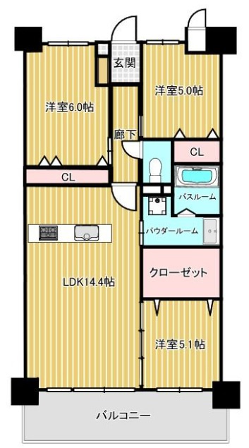 アルファスマート神戸狩口台の間取り