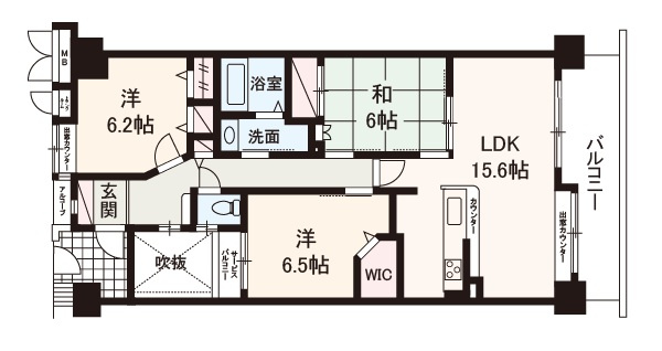 【間取り】 | ケイズパーク堺・北花田 | 12階部分の高層階！南向きで陽当り・眺望良好！3LDKリフォーム物件。内覧をご希望の際はお気軽にお電話ください。