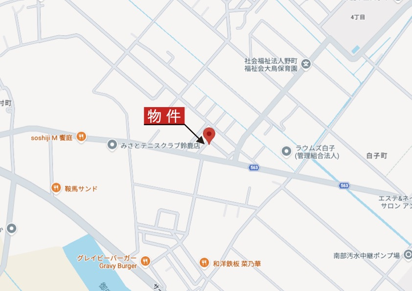 鈴鹿市白子町《1号棟》の地図|広域Map