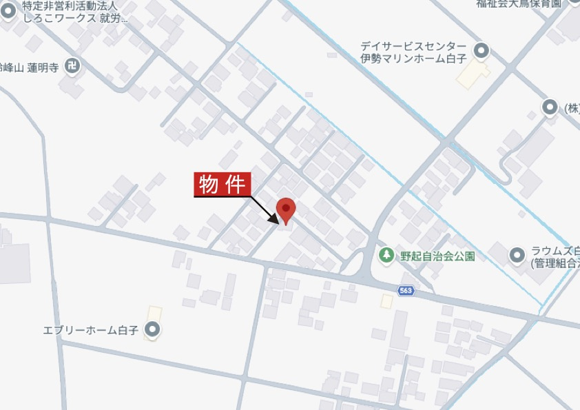 鈴鹿市白子町《1号棟》の地図|詳細Map