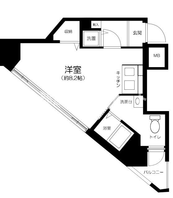 スパシエ　ルクス　五反田【おとり物件なし】#学生・社会人にオススメ！初期費用分割払いOK！の間取り