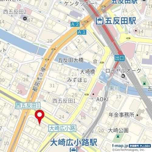 スパシエ　ルクス　五反田【おとり物件なし】#学生・社会人にオススメ！初期費用分割払いOK！の地図