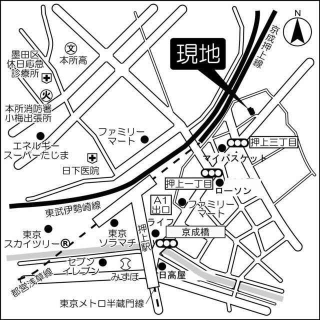 サウンドおしあげの地図