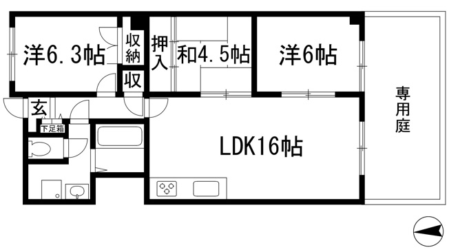 【間取り】 | 逆瀬川グリーンハイツ