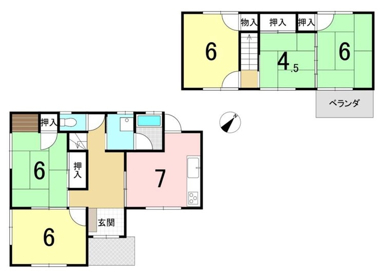 姫路市書写　　中古戸建の間取り
