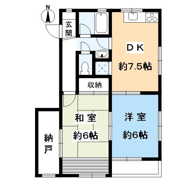 ミツモト上大市ハイツの間取り