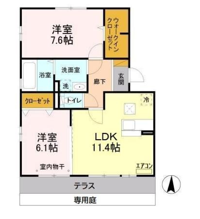 【間取り】 | セントラルアヴェニュー B