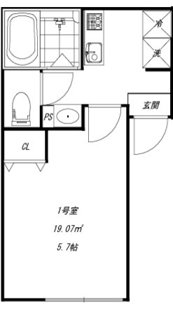 松戸市新松戸１丁目のアパートの間取り