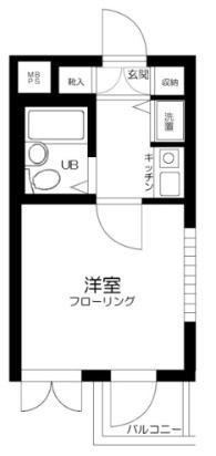 新高円寺ダイカンプラザシティの間取り|1Kタイプ