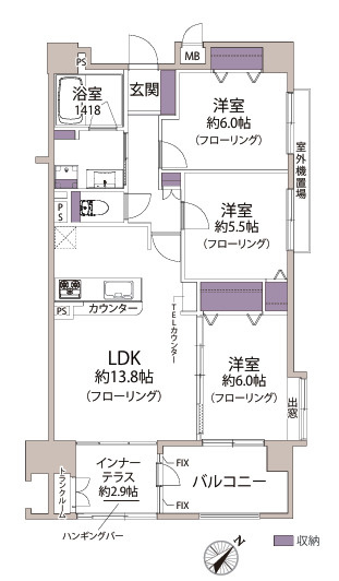 グレイス湘南茅ヶ崎の間取り