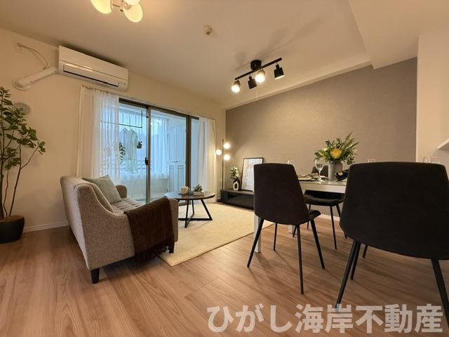 グレイス湘南茅ヶ崎の居間・リビング|新規リフォーム完了！　13.8帖　LDK