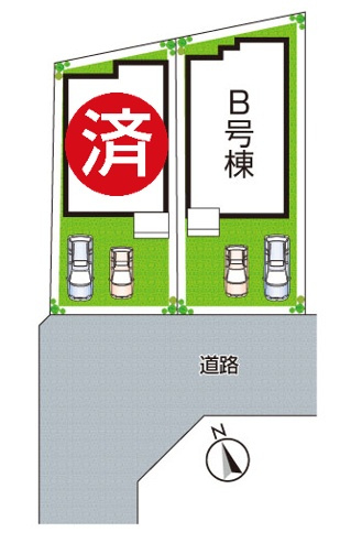 明石市大久保町西島　新築一戸建ての区画図|全2区画