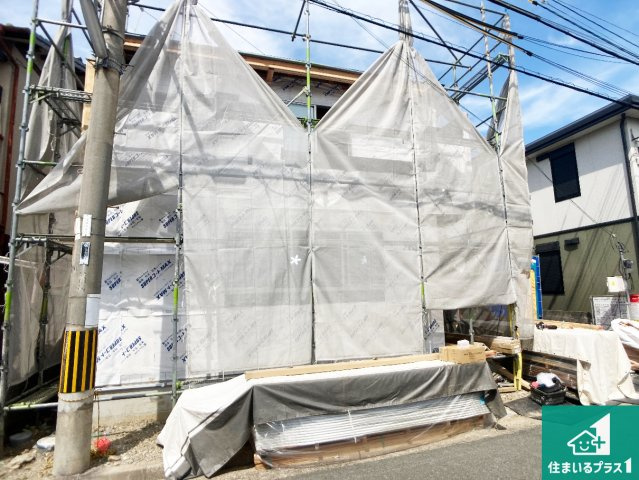 加古川市加古川町美乃利　第23期　新築一戸建ての外観|周辺は落ち着いた街並みの住宅地！子育てがしやすい住環境です！まだ未完成ですが、現地でしかわからない事もございます。是非一度ご覧ください。