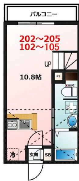 松戸市新松戸７丁目のアパートの間取り