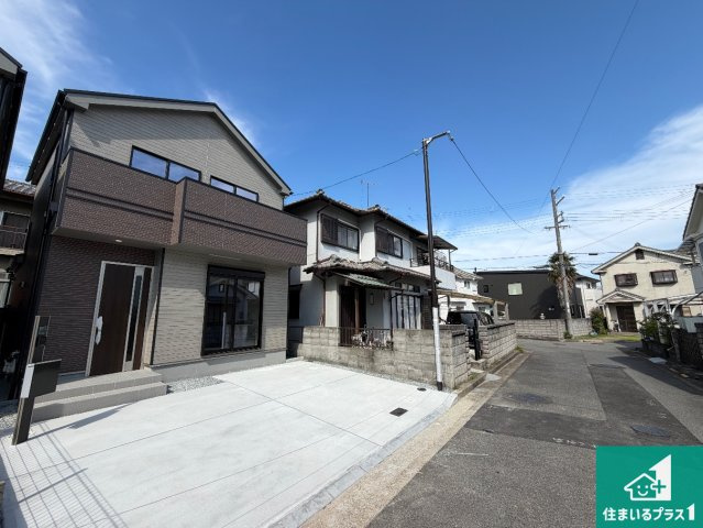 明石市大久保町西島　新築一戸建ての前面道路含む現地写真|車通りの少ない前面道路！お子様がいらっしゃるご家族でも安心！