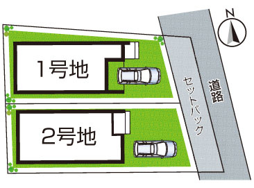 ★京都市右京区太秦朱雀町　第3期　新築一戸建ての区画図|全2区画