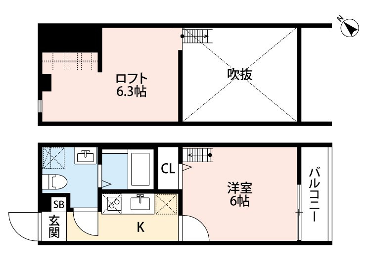 松戸市横須賀２丁目のアパートの間取り