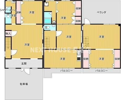 住之江区御崎8丁目3階戸建ての間取り