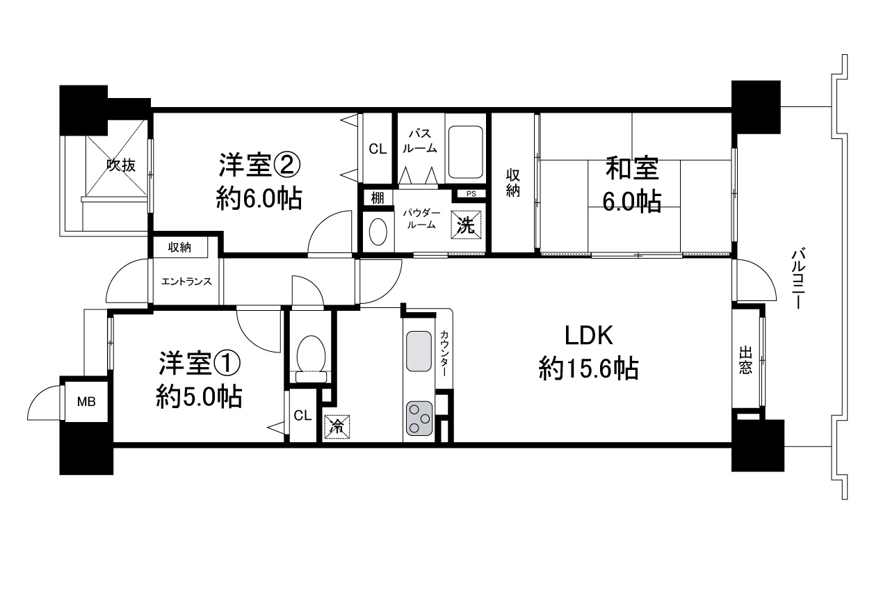 メゾンドール・ラーバン和泉I番館の間取り|現状でのお引渡し。定額リフォームパック（オプション）利用可。詳細はお問合せください。