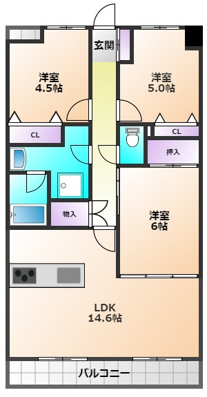 ＪＵＮ青葉町コートの間取り