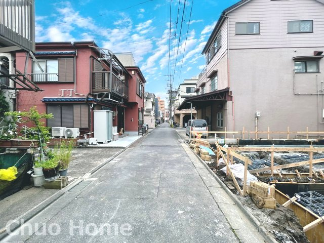 江東区東砂4丁目新築分譲住宅の前面道路含む現地写真|前面道路