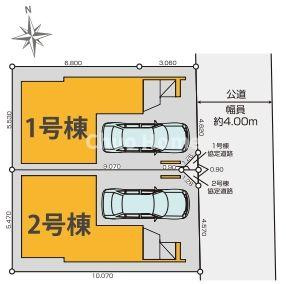 江東区東砂4丁目新築分譲住宅の区画図|区画図