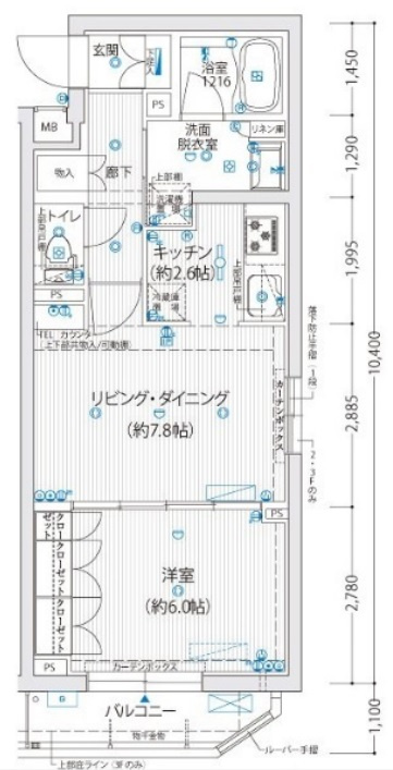 B CITY APARTMENT TOKYO SOUTH(ビーシティアパートメントトーキョーサウスの間取り|1LDK