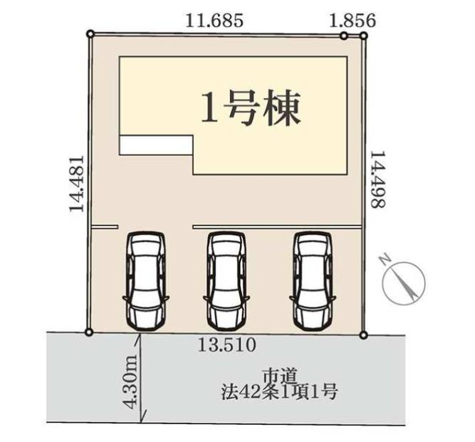 小美玉市納場第4　新築戸建の区画図