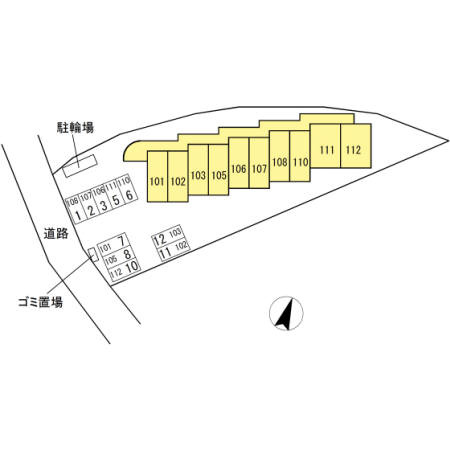 リヴィエールいぶき野の区画図|現況優先。