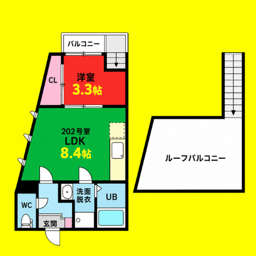 Grandtic栄生　名古屋市賃貸　仲介手数料無料の間取り